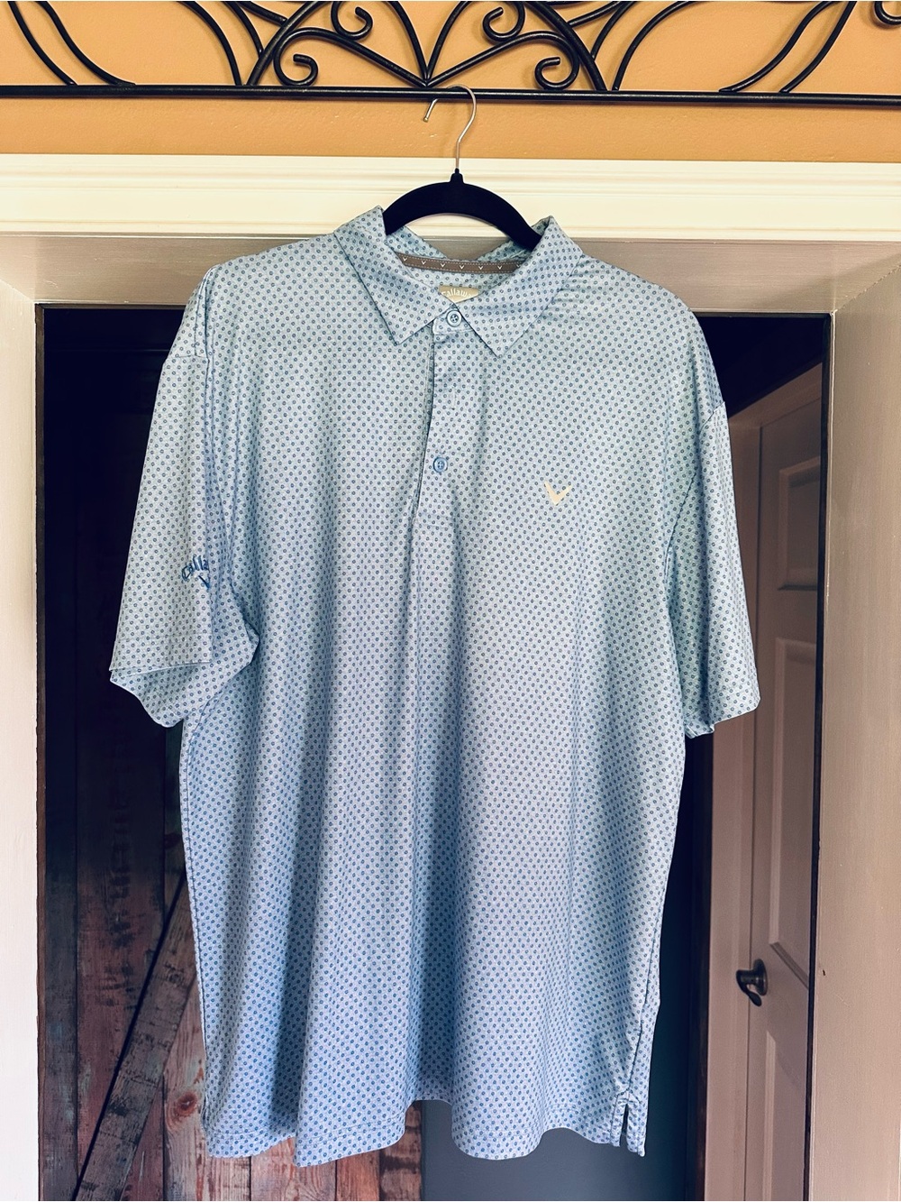 Callaway Light Blue Micro-Dot Polo